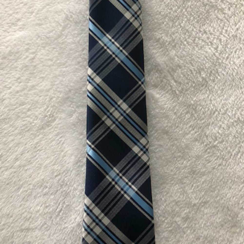 Nick Graham Blue Plaid Men's Tie
